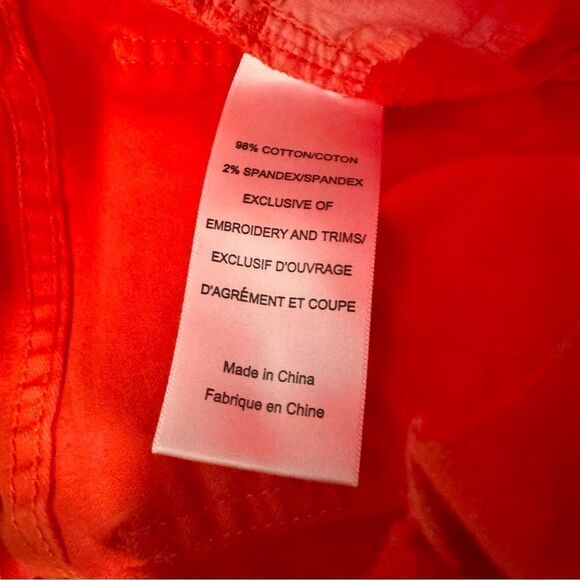 Tory Burch coral cropped jeans size 26 - Picture 6 of 8